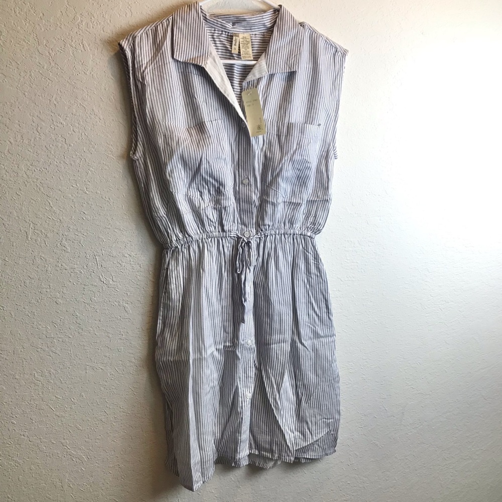 Japna blue and white pinstripe dress
